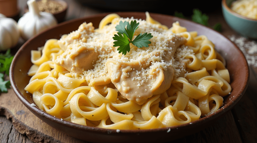 Crockpot Chicken Alfredo