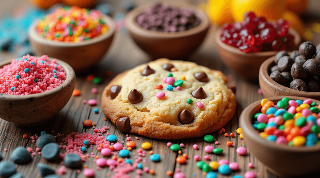 colorful ingredients in some cookie recipes